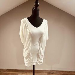 Small White Long Shirt/ Dress