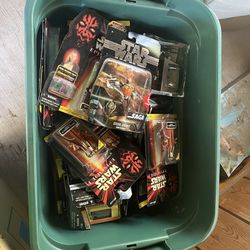 Vintage Star Wars Collectible Figures Whole Bin