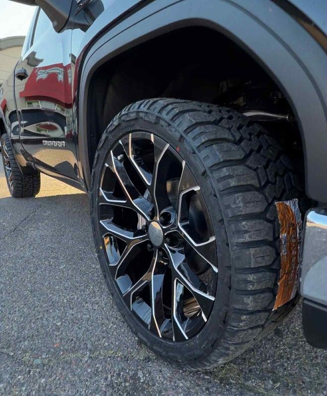 24x10 Black Milled Snowflake 6x139 Wheels And Tires 33 1250 24 RT