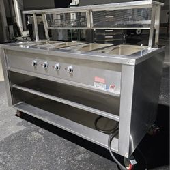 5ft Stainless 4 Wells Steam Table Top Quality NSF