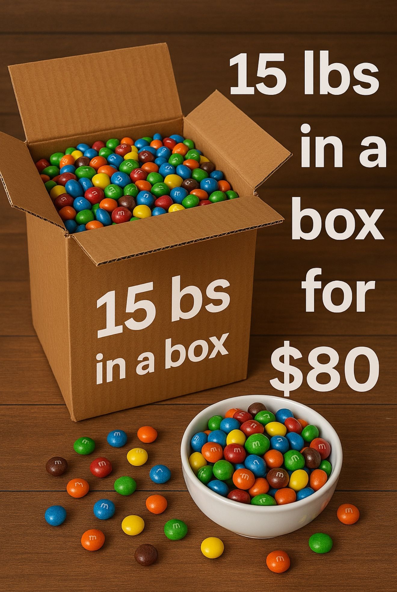 M&Ms Chocolate Candies - 15 lbs