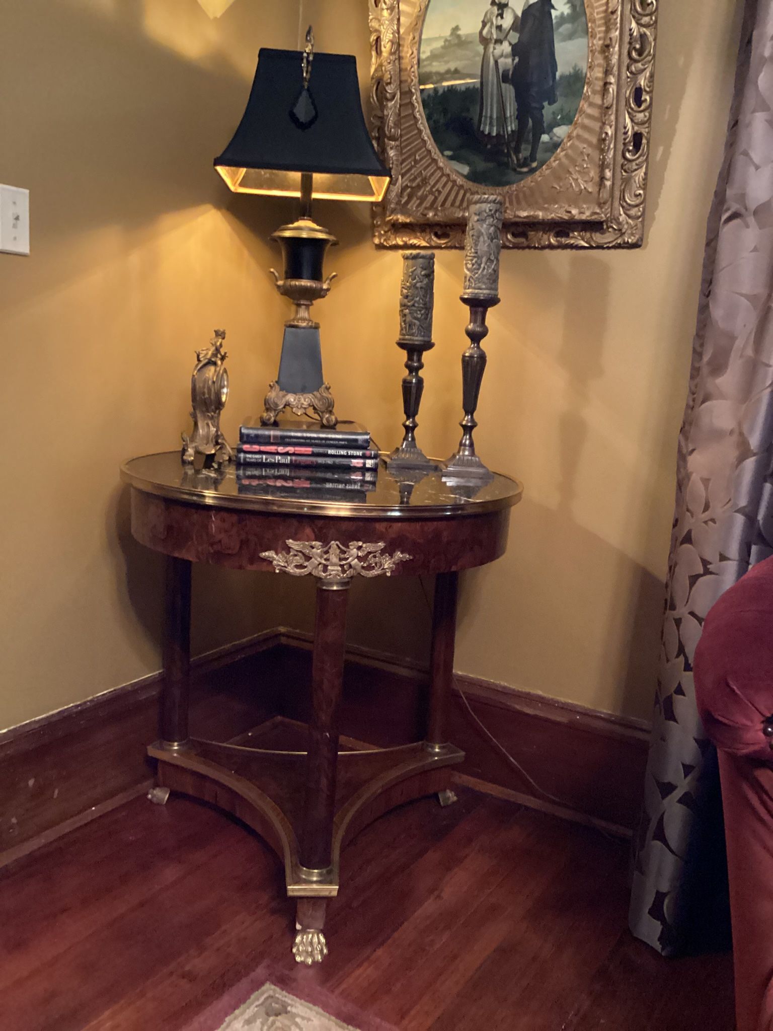 French Gilded Vintage round Table Louis XV Style