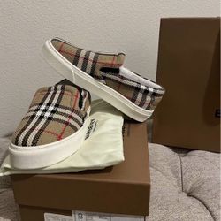 Burberry Checkered Slip-On Sneakers