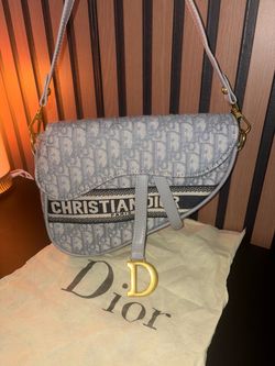 Christian Dior Saddle Bag Blue Oblique