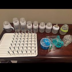 Baby bottles Anti colic Avent, drying rack, formula dispenser, baby’s first sippy cup