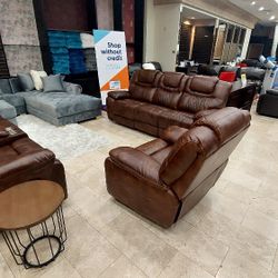 Santiago 3 Piece Reclining Leather Living Room Set---$1599!!!---Wow!!!---Same Day Delivery Available 