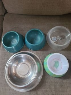 5 pet bowls