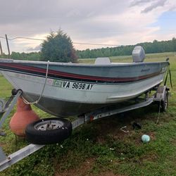 1995 Bass Tracker With Trailer 