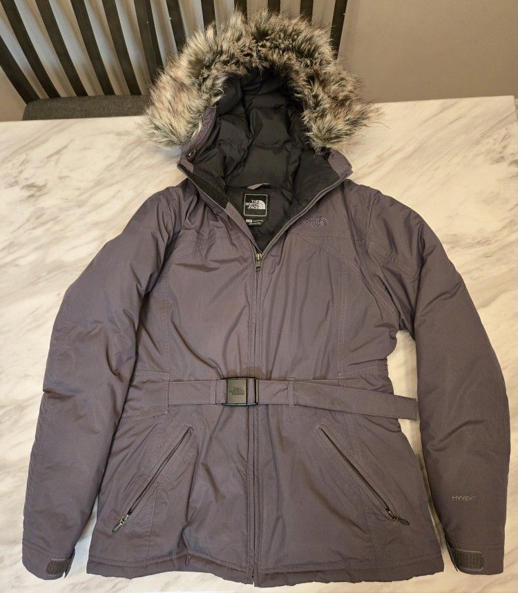 North Face Woman's Coat w/ Belt Size Large $80 obo