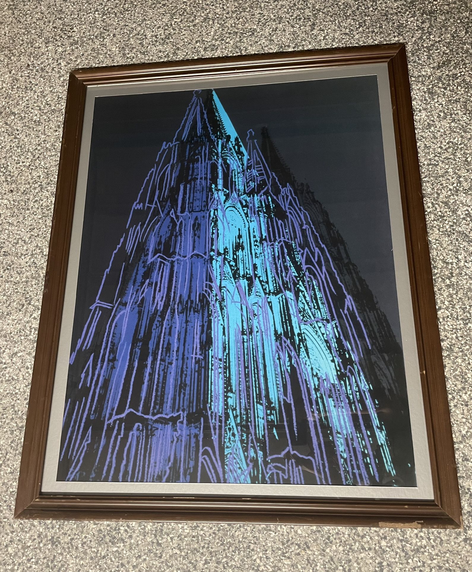 Andy Warhol Cologne Cathedral Blue 35” X 28”