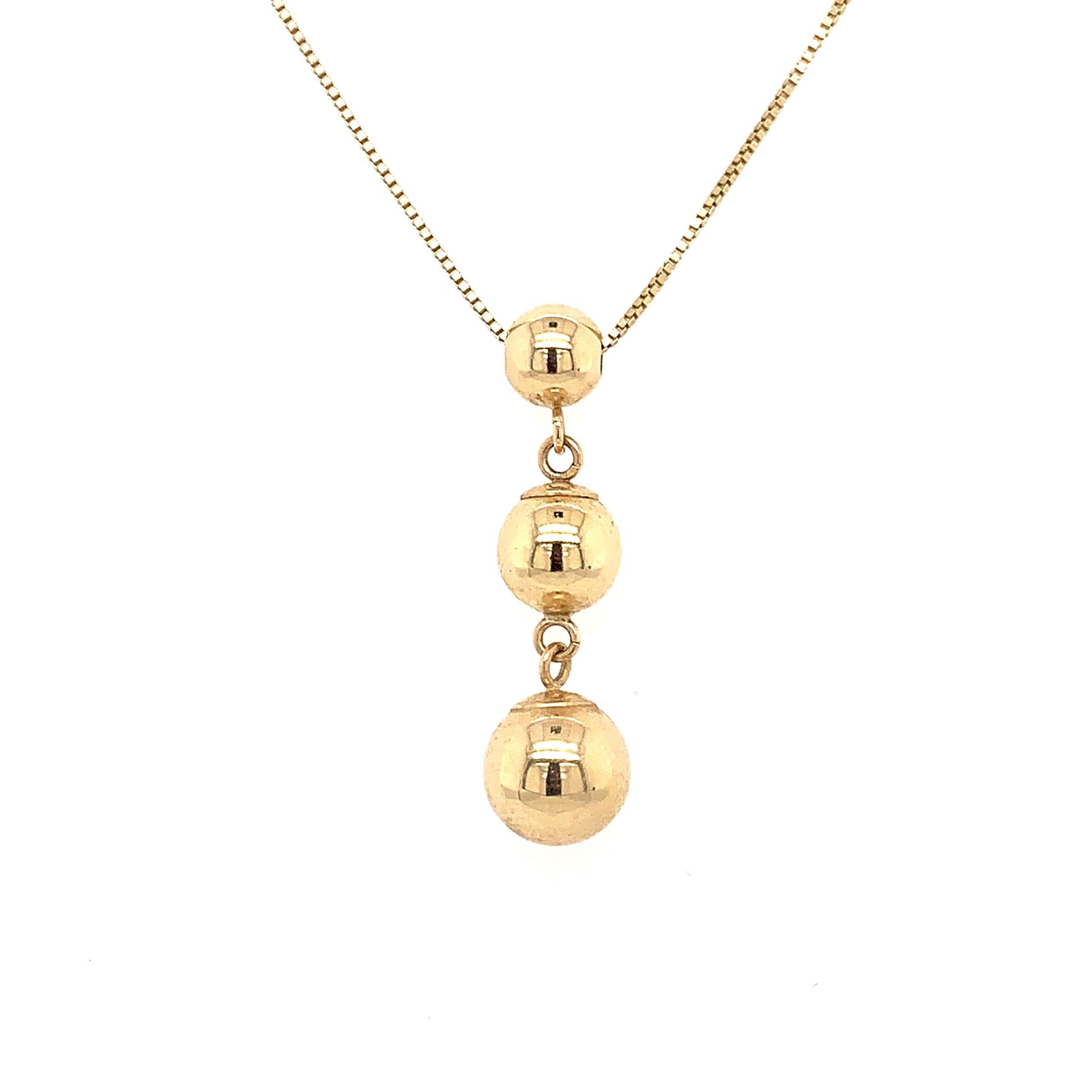 14k Ball Drop Necklace