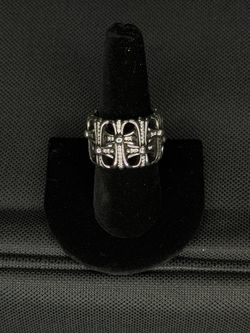 Chrome Hearts Studded Multi Cross Ring