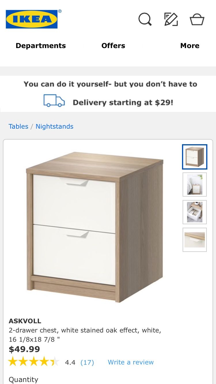 IKEA ASKVOLL NIGHTSTAND MOVING SALE LIKE NEW AVAIL UNTIL MONDAY for Sale in Miami Beach FL OfferUp