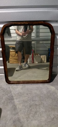 Vintage wood framed mirror
