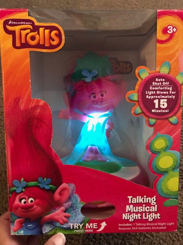 Trolls Poppy Talking Musical Night Light