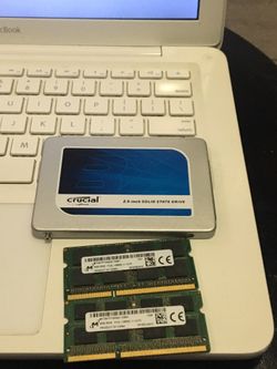 16 GB memory ram and 240 GB SSD Solid State hardrive. For MacBook Pro or windows computer.