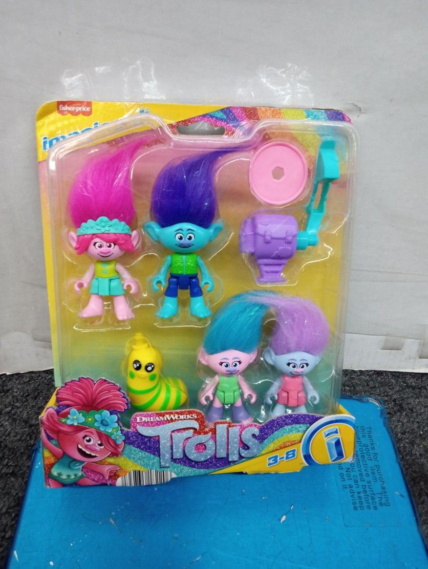 Mattel Fisher-price Imaginext DreamWorks Trolls Figure 7pc Multipack Playset