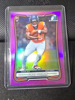 2026 Bowman Jonah Coleman Chrome Pink Refractor /250 #BCV-145 Broncos