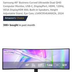Samsung 49 Inch CURVED Ultra-Wide Monitor 