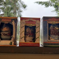 2000-2002 Budweiser Holiday Steins