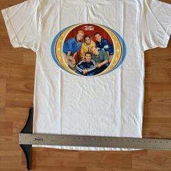 Vintage y2k Nsync white cotton t-shirt Size M #nyc #bandtee tour merch 