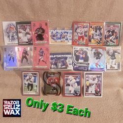 NFL FOOTBALL TRADING CARDS ONLY $3 EACH * PANINI DONRUSS ELITE SCORE SELECT CONTENDERS CERTIFIED