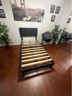 Twin platform bed with headboard $75 or best offer