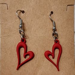 Heart Earrings Silver Tone