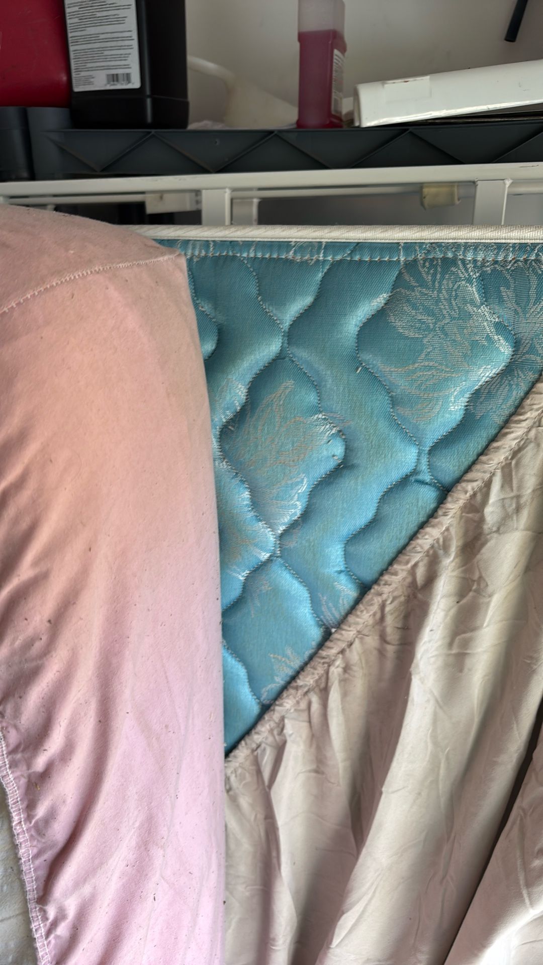 3pc Full Bed Memory Foam Mattress And Frame Used