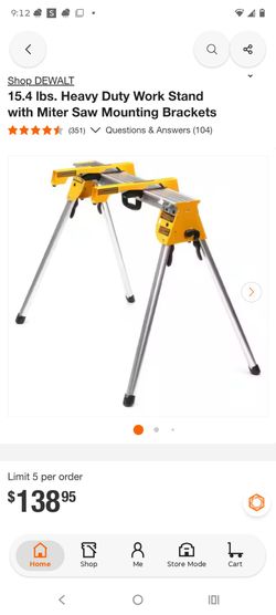 DEWALT Heavy Duty Work Stand with Miter Saw Brackets