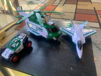 Hess  jet helicopter and car