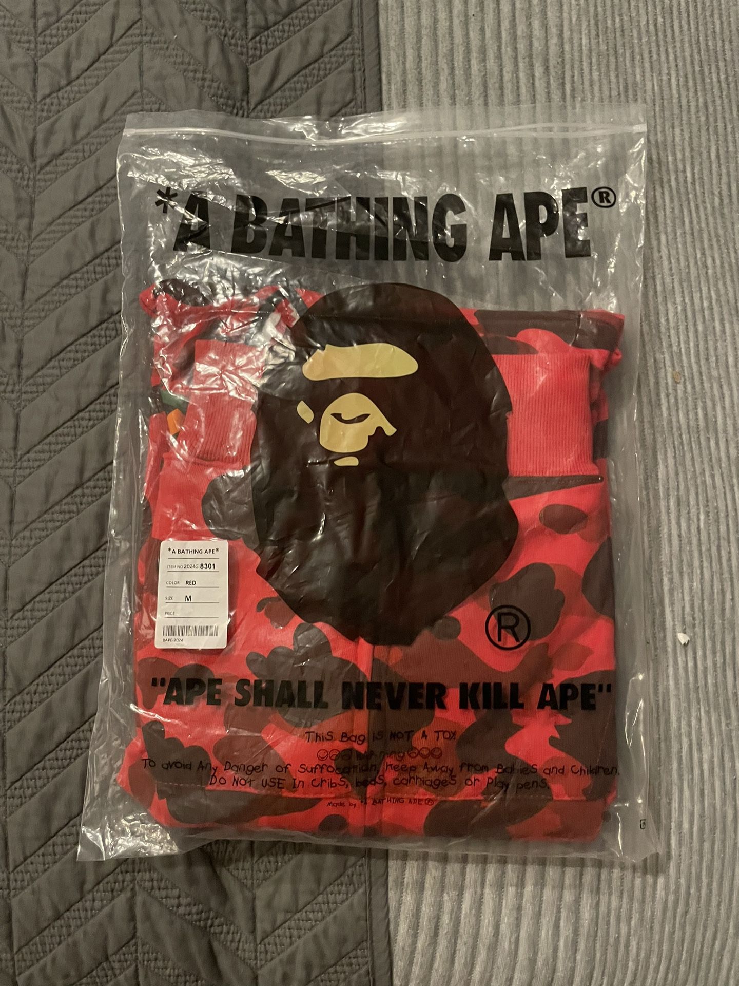 Red Bape Hoodie Size M