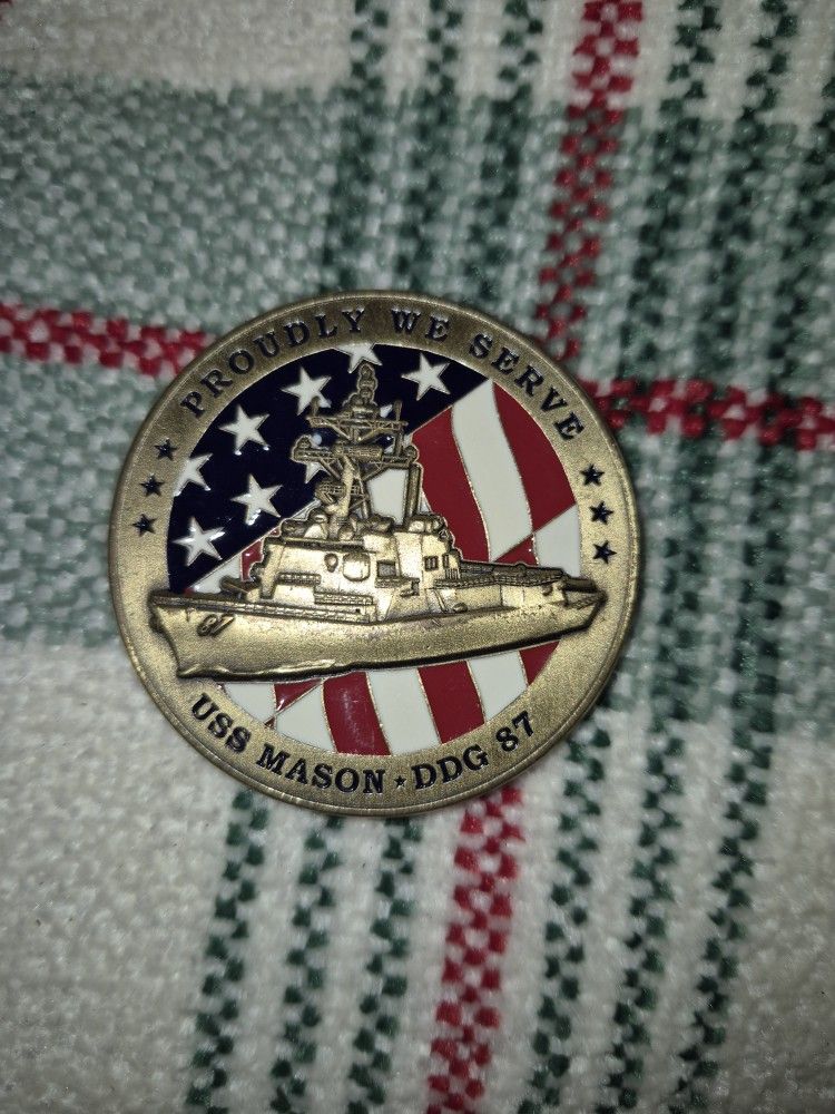 NAVY USS MASON DDG-87 1.75" CHALLENGE COIN