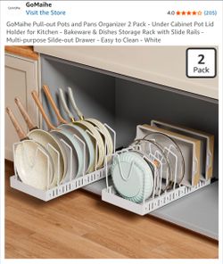 Pots/pan organizer (sealed l, brand new in box)