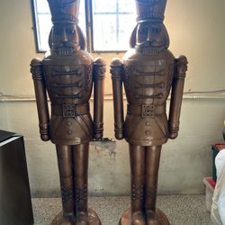 Christmas Decor 6' Tall Bronze Nutcrackers 
