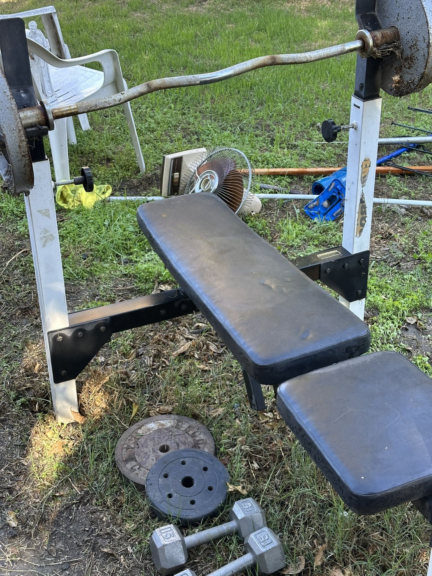 Weight bench/weights $60