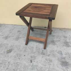 2 Teak Folding End Tables