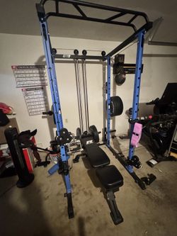 RitFit Squat Rack Power Cage Home Gym Package