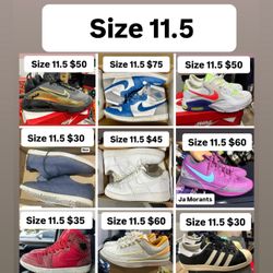 Jordan’s Nikes & More Size 11.5