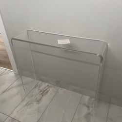 Lucite Clear Acrylic Contemporary Console Table Entryway