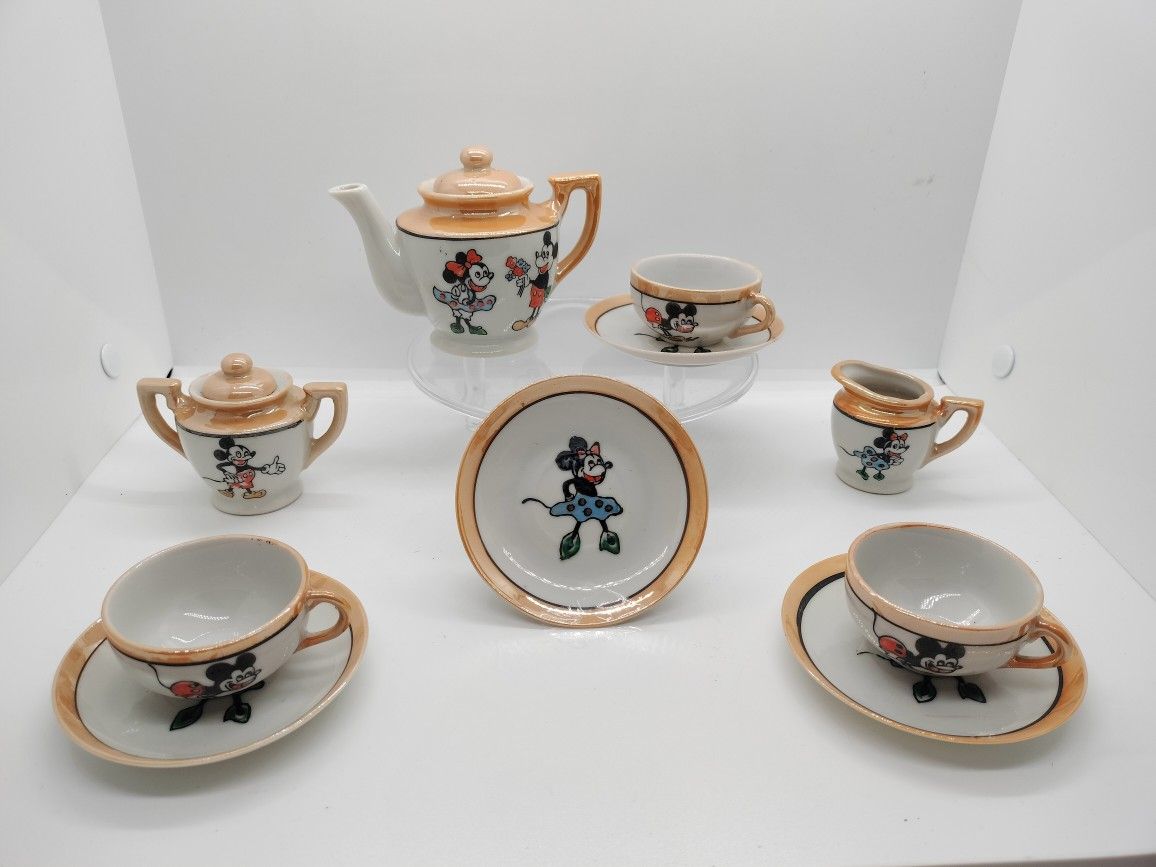 1930s Mini And Mickey Mouse - Tea Set (Box # 9002)