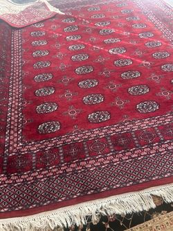 8x10 ft vintage Handmade Bokhara rug