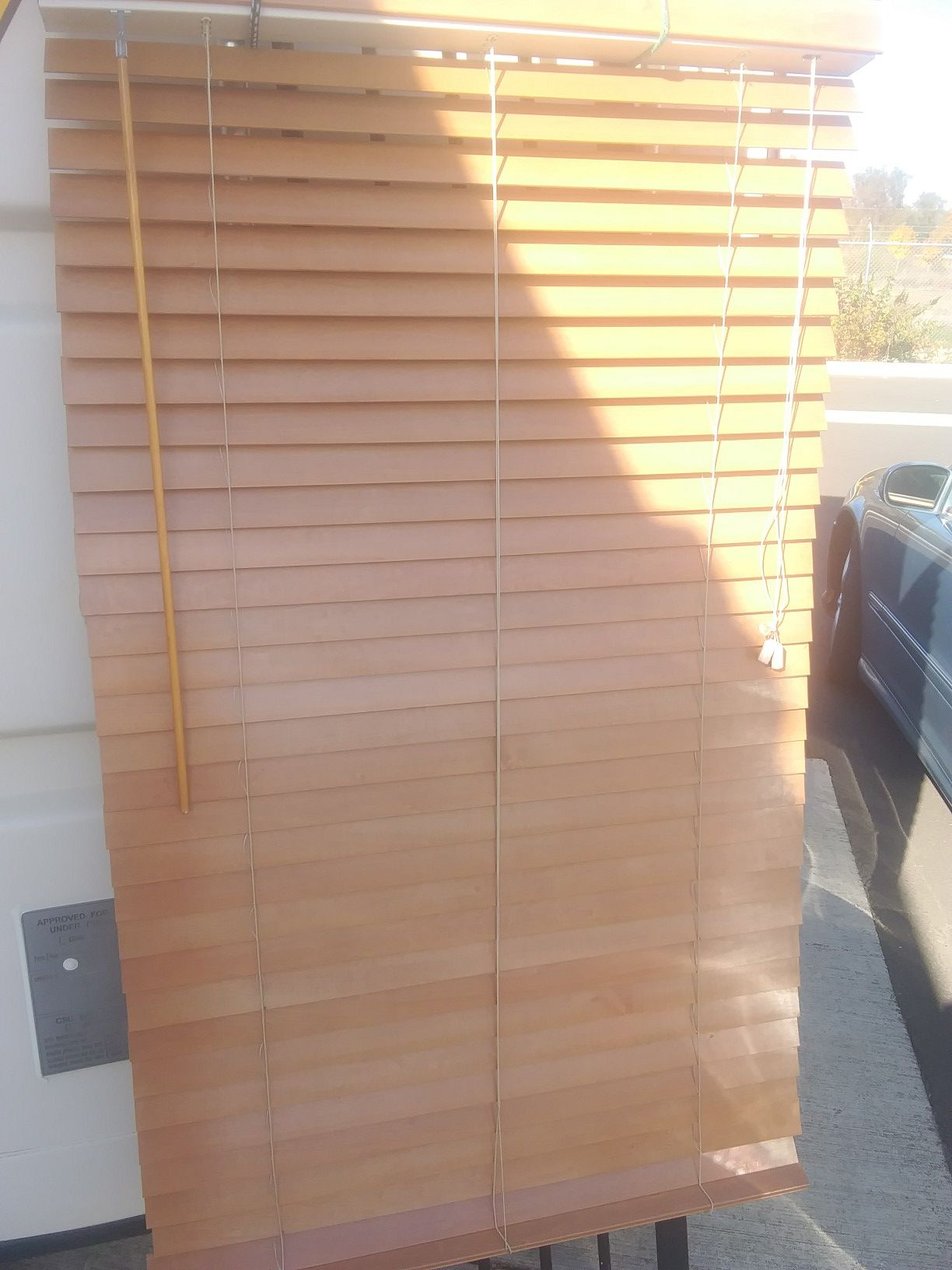 Golden Oak Mini Blinds With 2" Slats