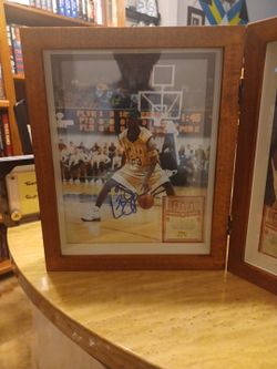 Two 8x10 Labron James  High School Autographed  Photo