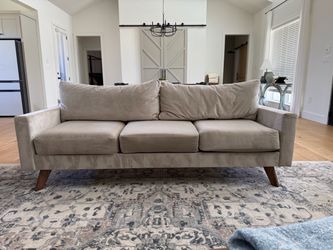 Neutral Microfiber Sofa – 85” – $299