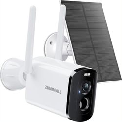 Solar Security Cameras Wireless Outdoor, 2K Camera for Home Security with 3MP Color Night Vision, 2.4GHz WiFi, 2-Way Talk, Spotlight & Siren,