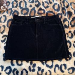 Gap Black Velvet Skirt