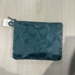 Coach Pouch + Tote Bag Emerald Green