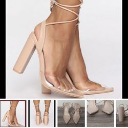 Fashion Nova Strap Up Heels Size 7