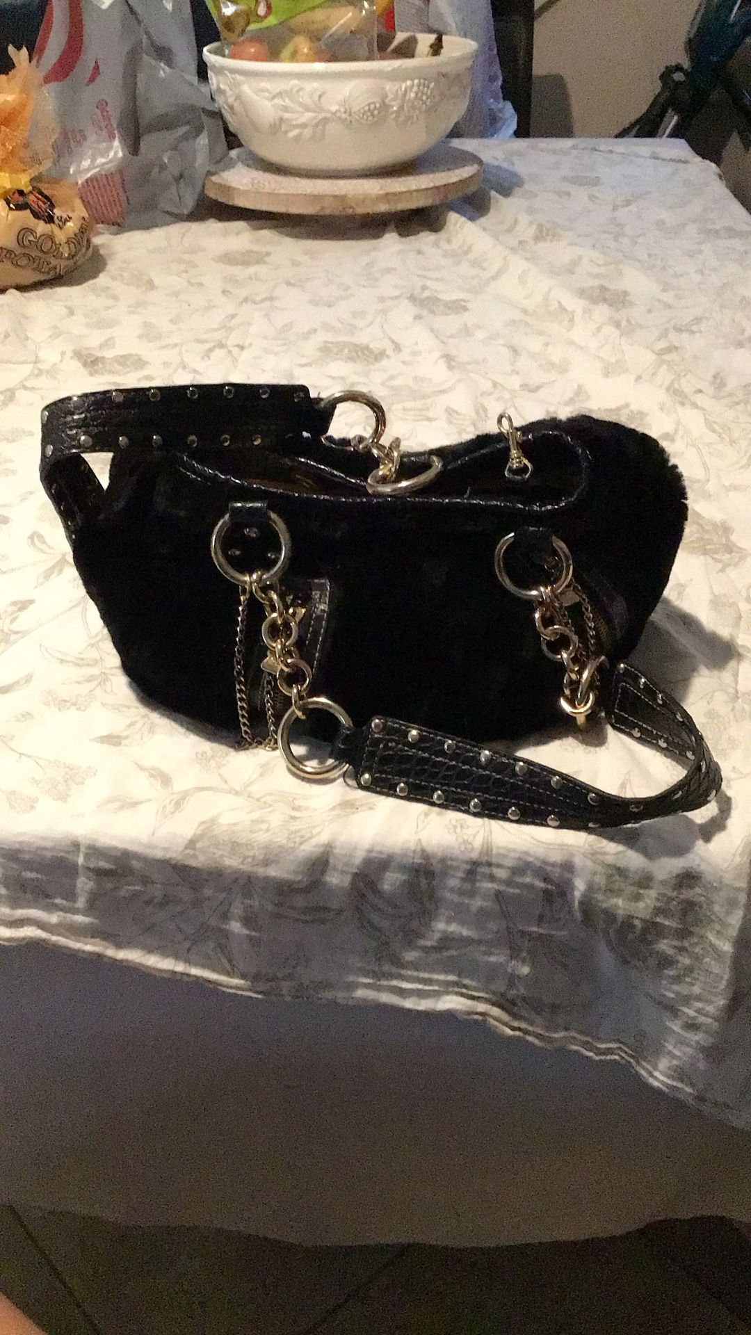 Kathy Van Zeeland Fur Purse